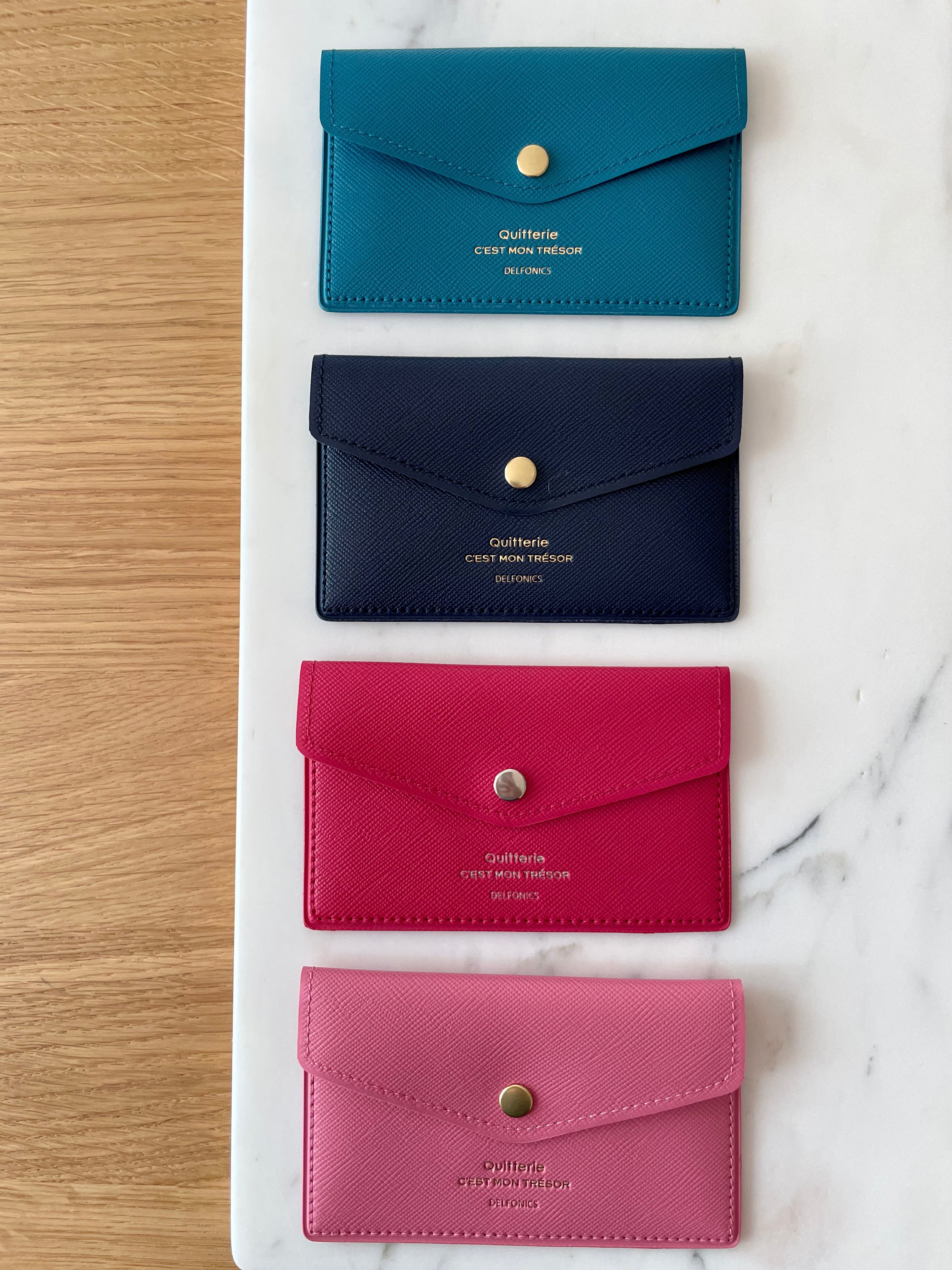 Delfonics Quitterie PVC Japanese Snap Card Case – Turquoise