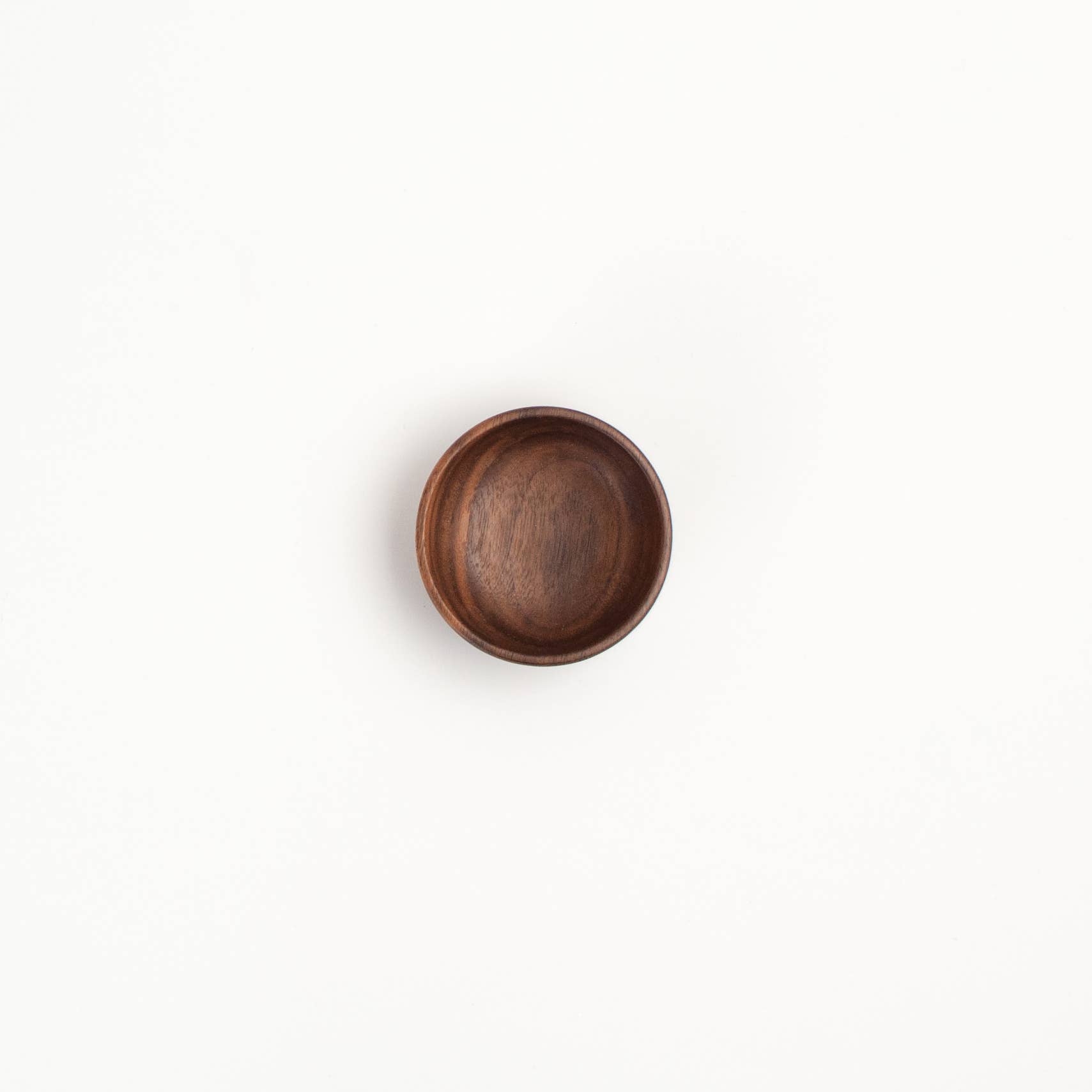 2" Walnut Wood Small Condiment Bowl