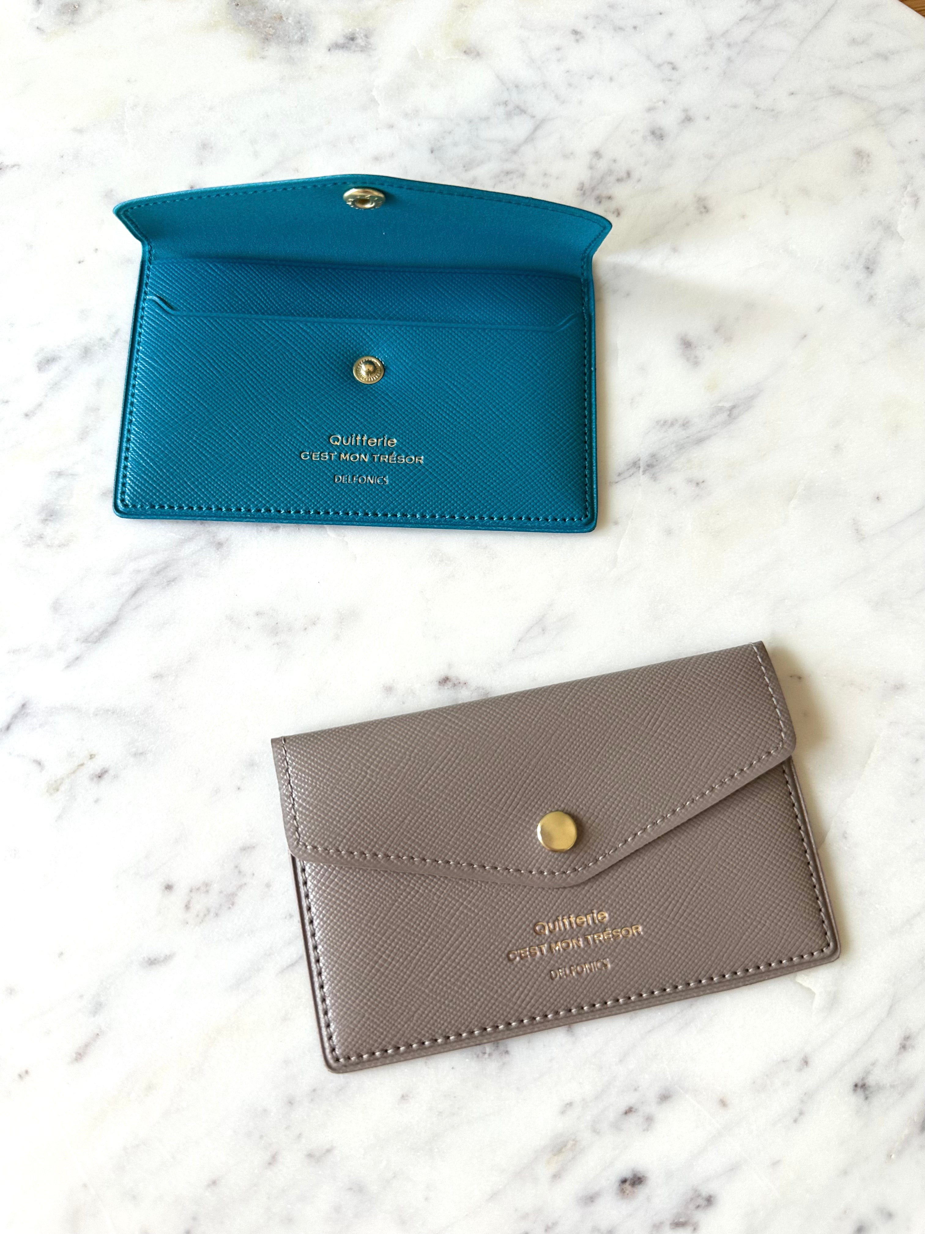 Delfonics Quitterie PVC Japanese Snap Card Case – Greige