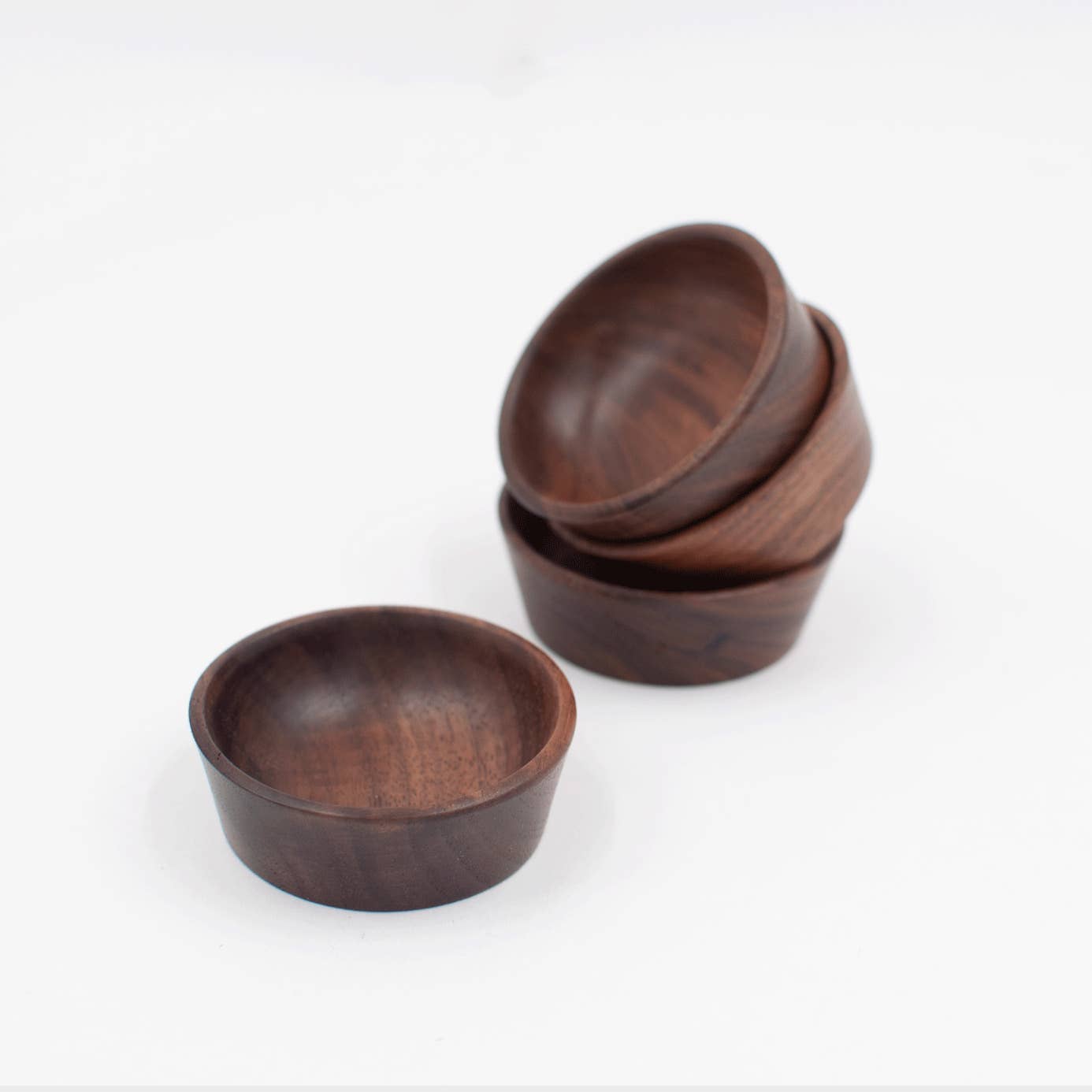 2" Walnut Wood Small Condiment Bowl