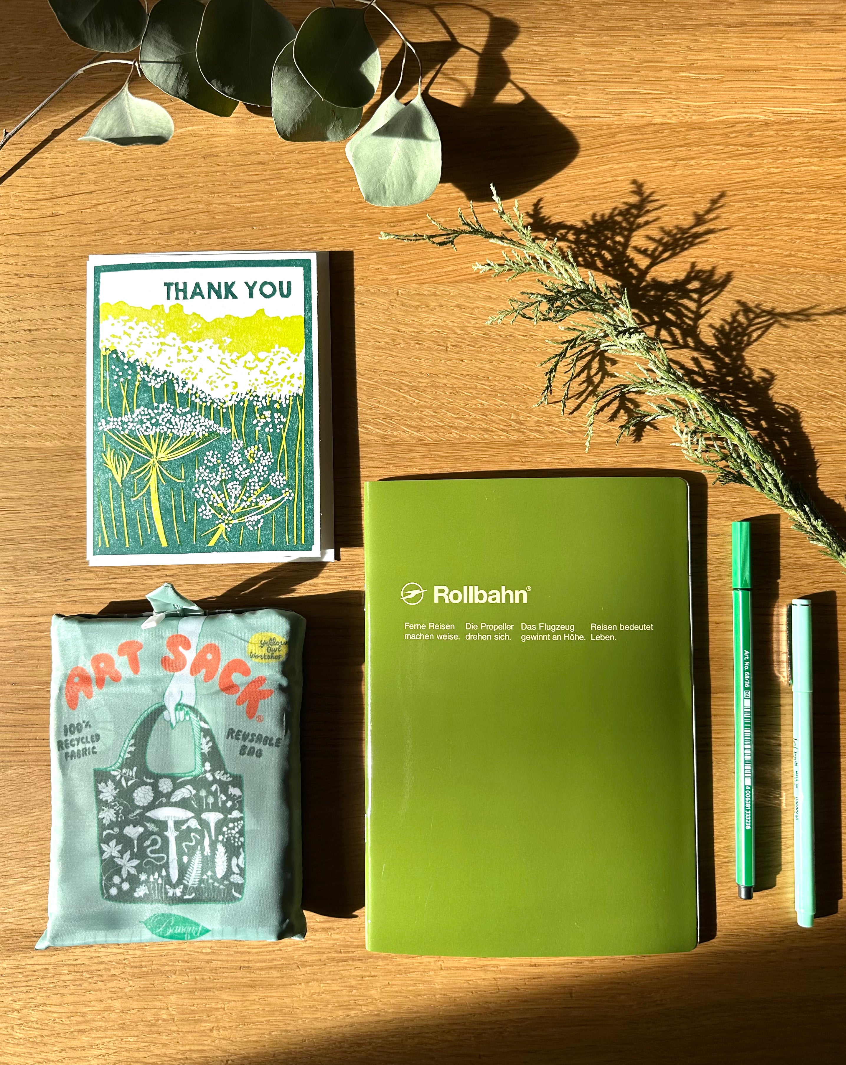 Holiday Gift Bundle w/ Banquet Workshop Forest Art Sack & Rollbahn Notebook