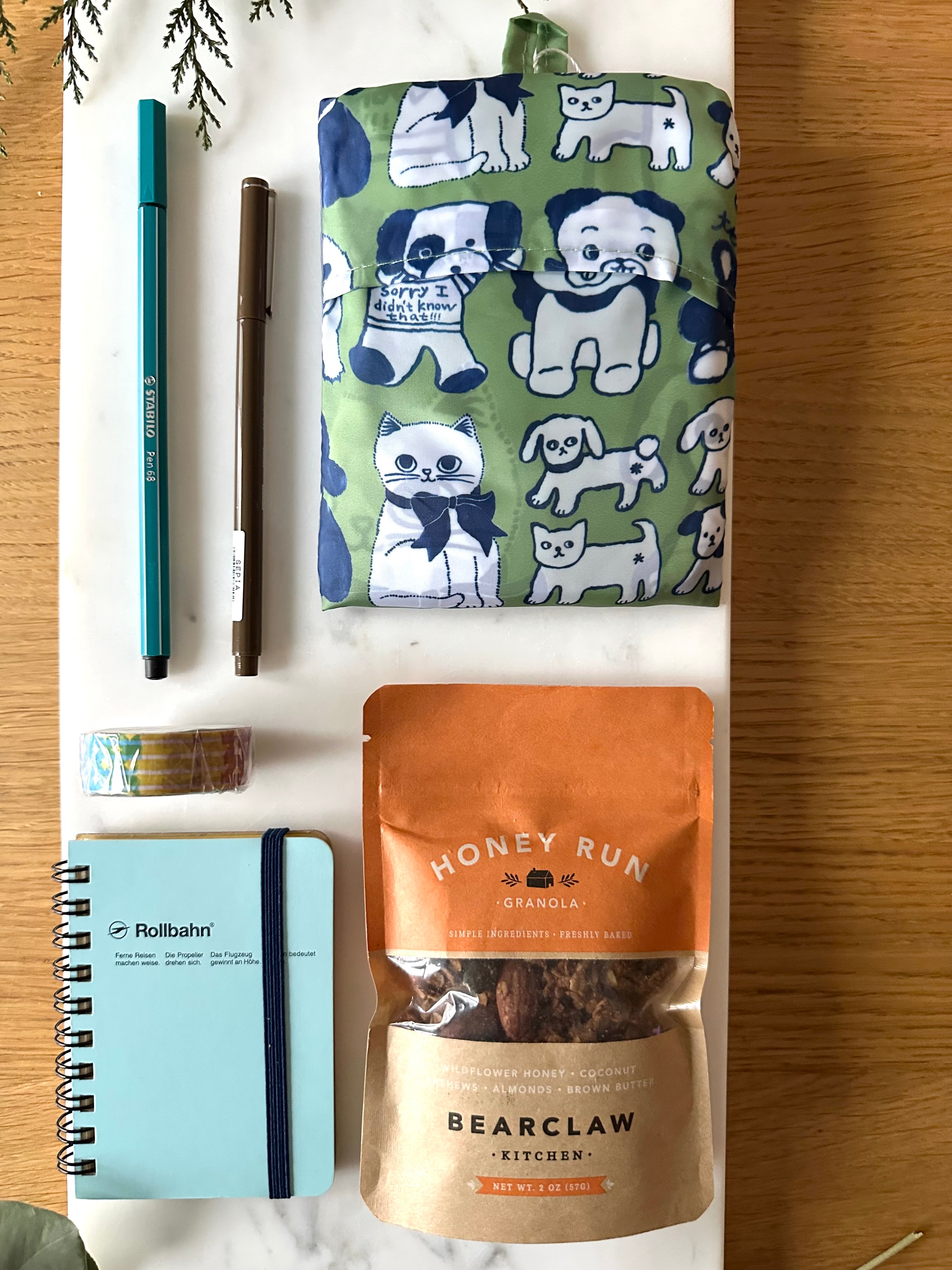 Holiday Gift Bundle w/ Naon Jeong Art Sack and Rollbahn Notebook