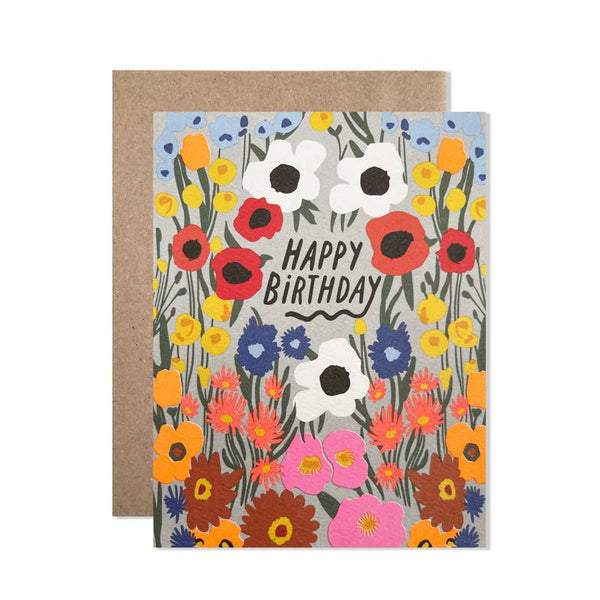Colorful Esme Florals Birthday Card