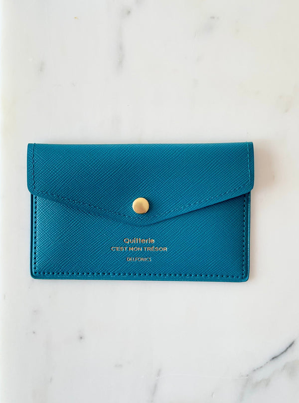 Delfonics Quitterie Snap Card Case – Turquoise