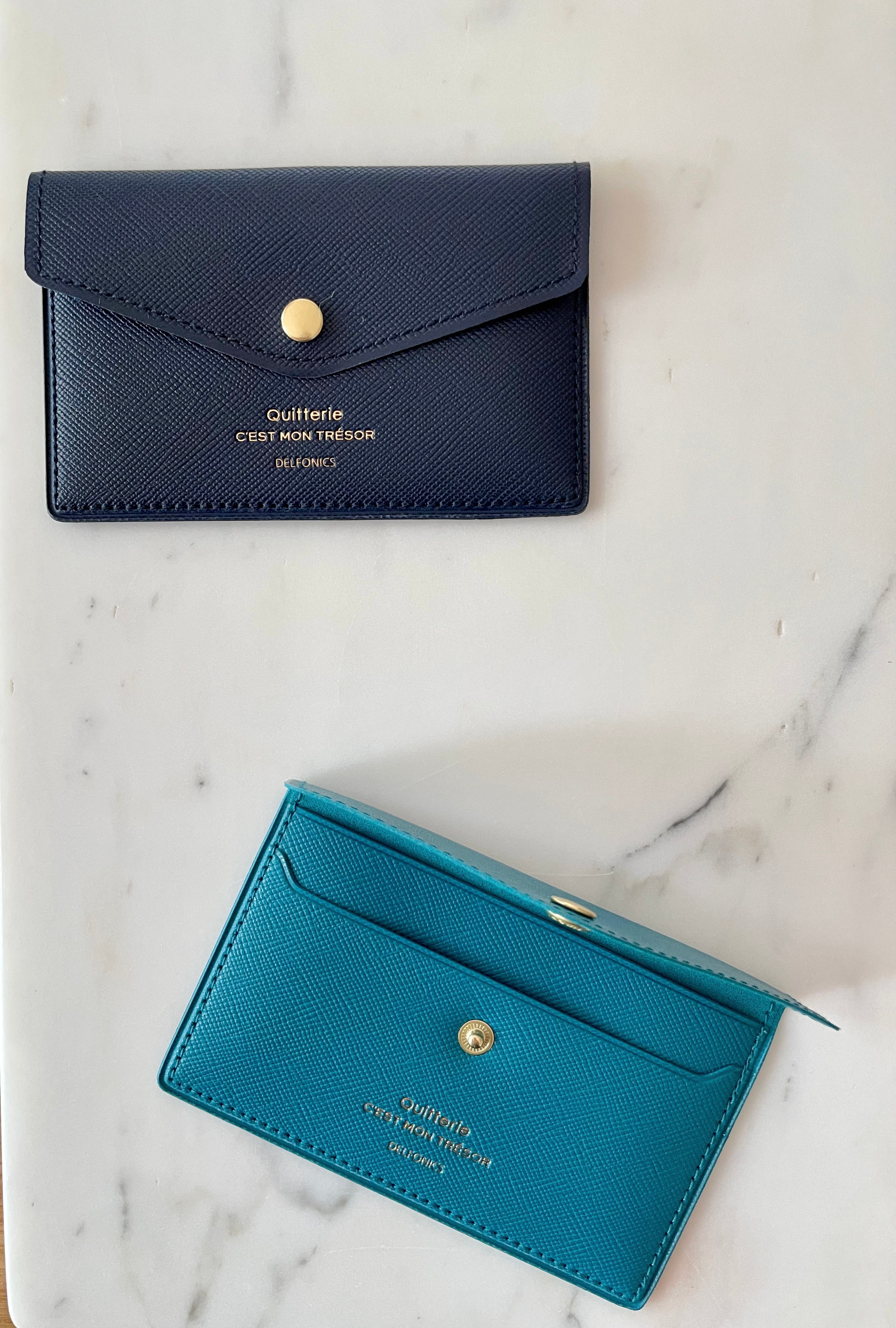 Delfonics Quitterie PVC Japanese Snap Card Case – Turquoise