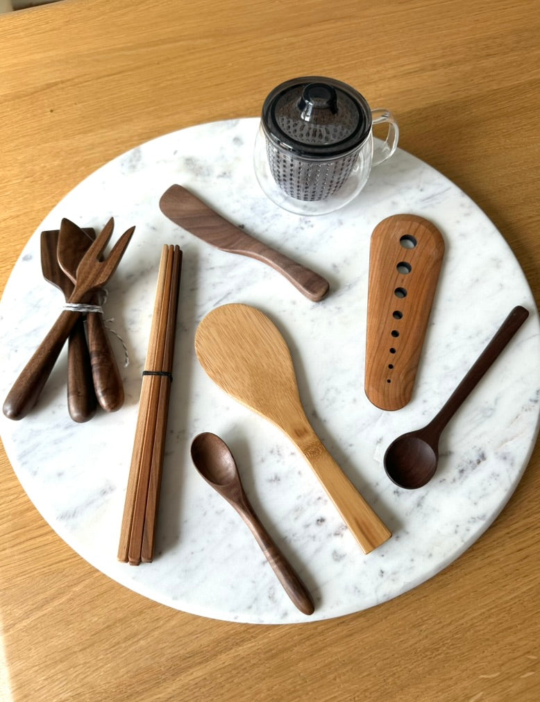 JBrody Walnut Wood Rounded Spreader – 6"