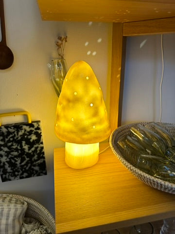 egmont Mushroom Lamp – Gold Small, Handpainted