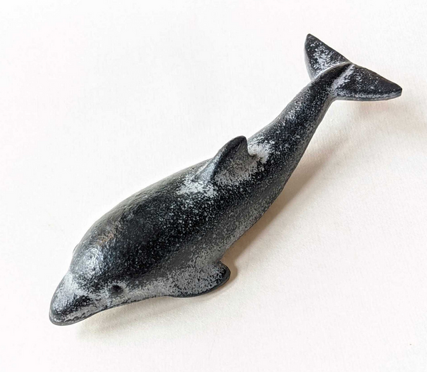 Japanese Cast Iron Dolphin Paperweight