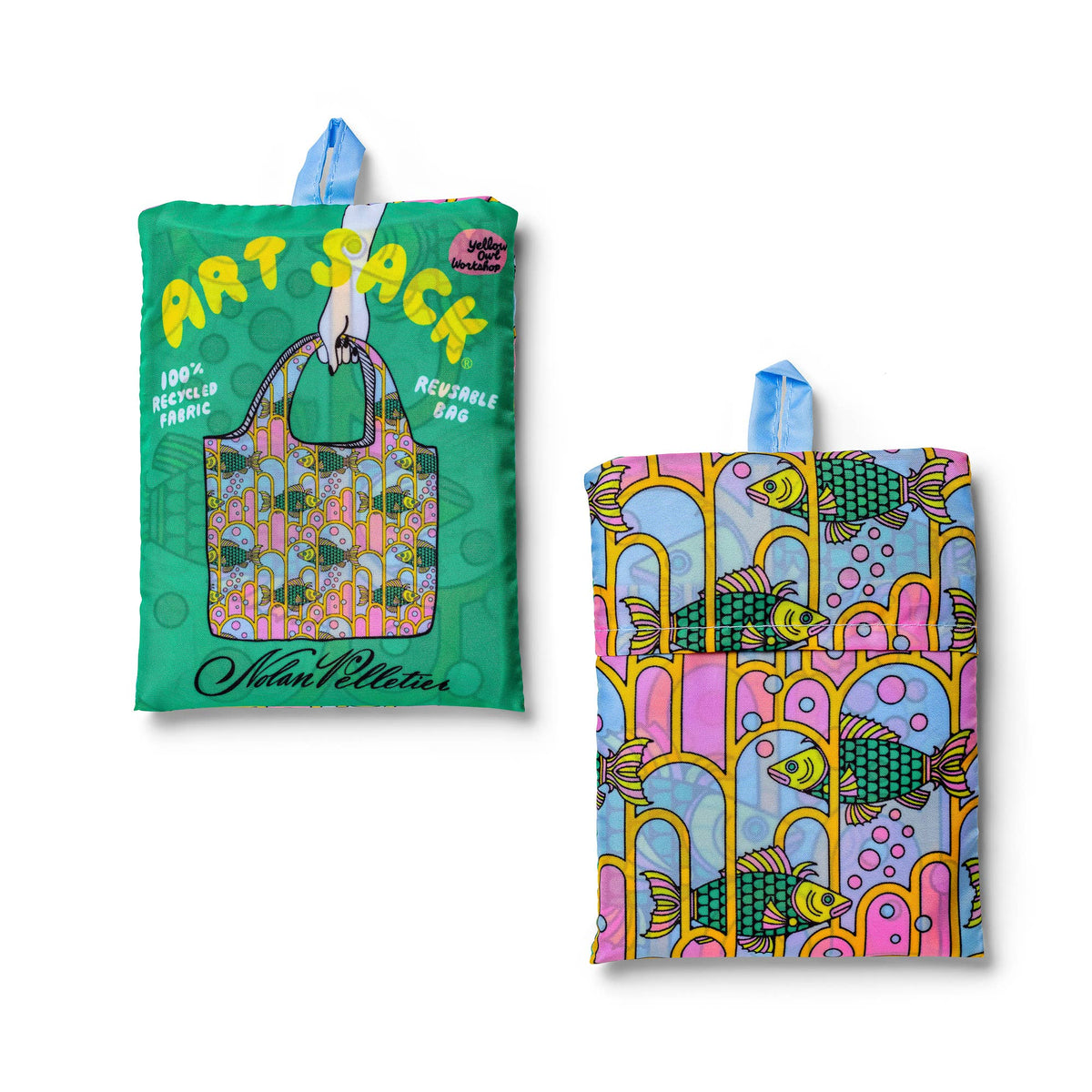 Fish Art Sack® | Graphic Art Print Reusable Tote Bag