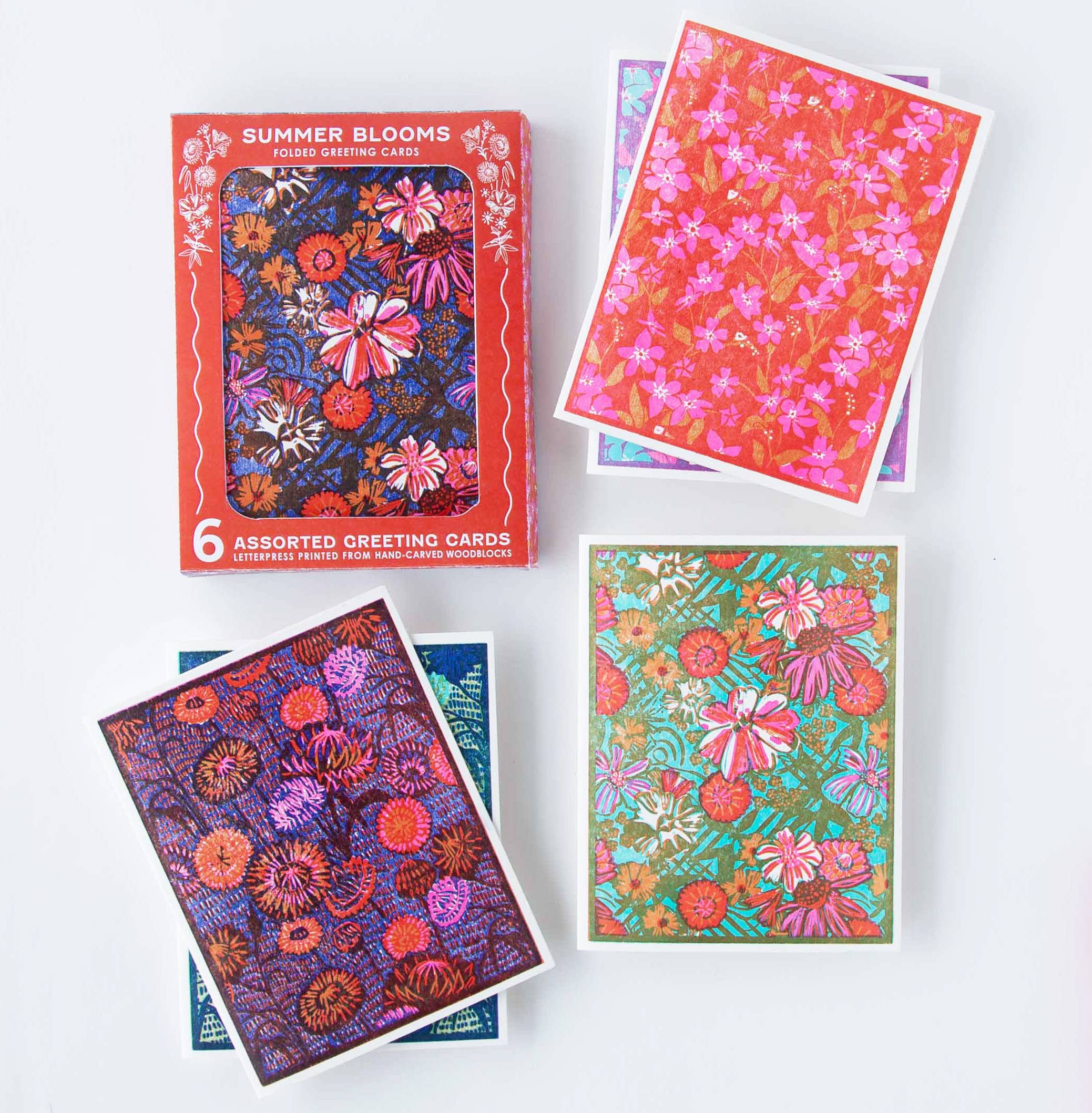 Blooming Trellis (Cyan) Cards by Heartell Press - Boxed Set of 6