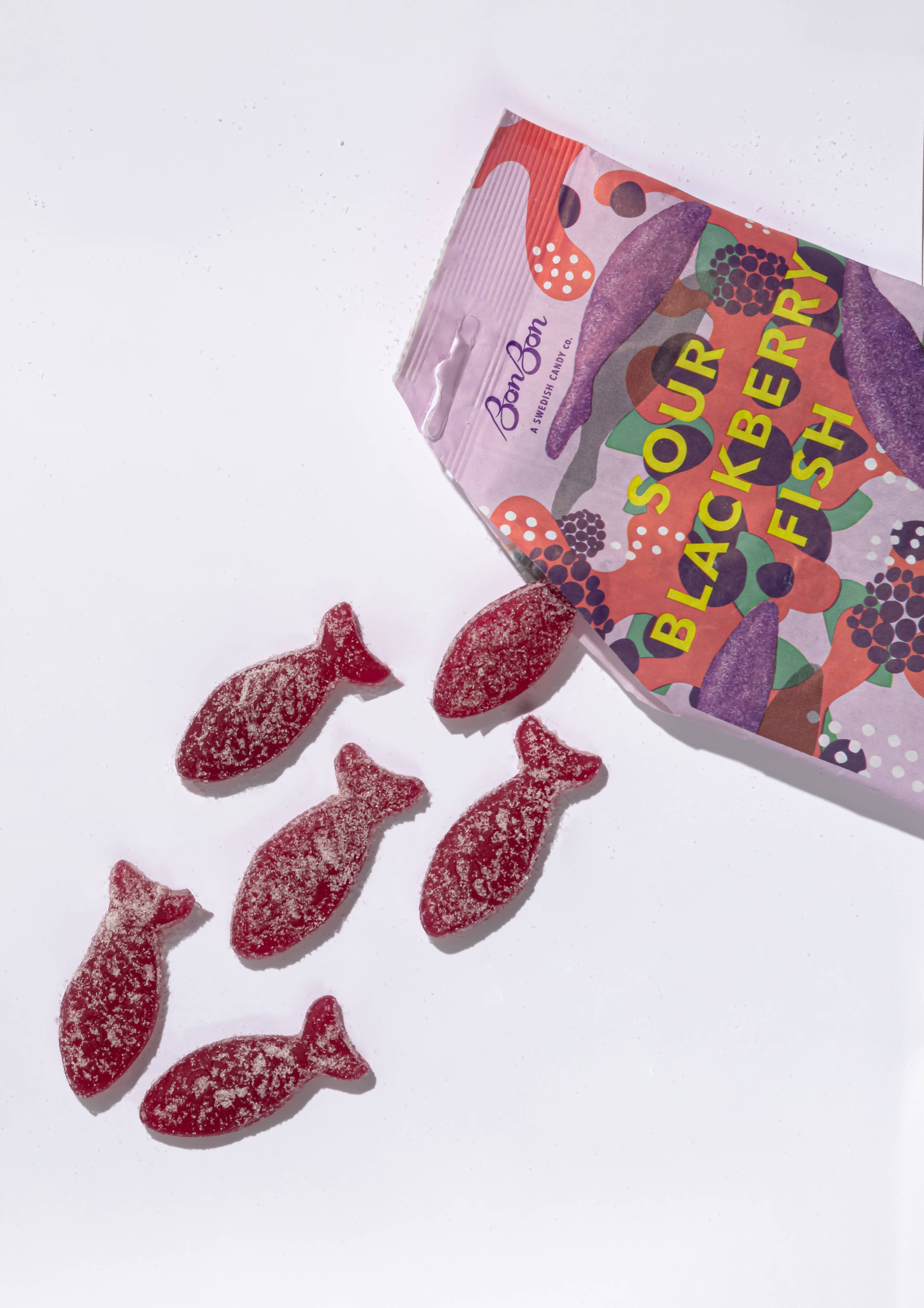 Sour Blackberry Swedish Fish Candy 5.2oz