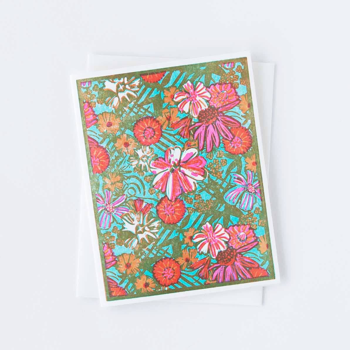 Blooming Trellis (Cyan) Cards by Heartell Press - Boxed Set of 6