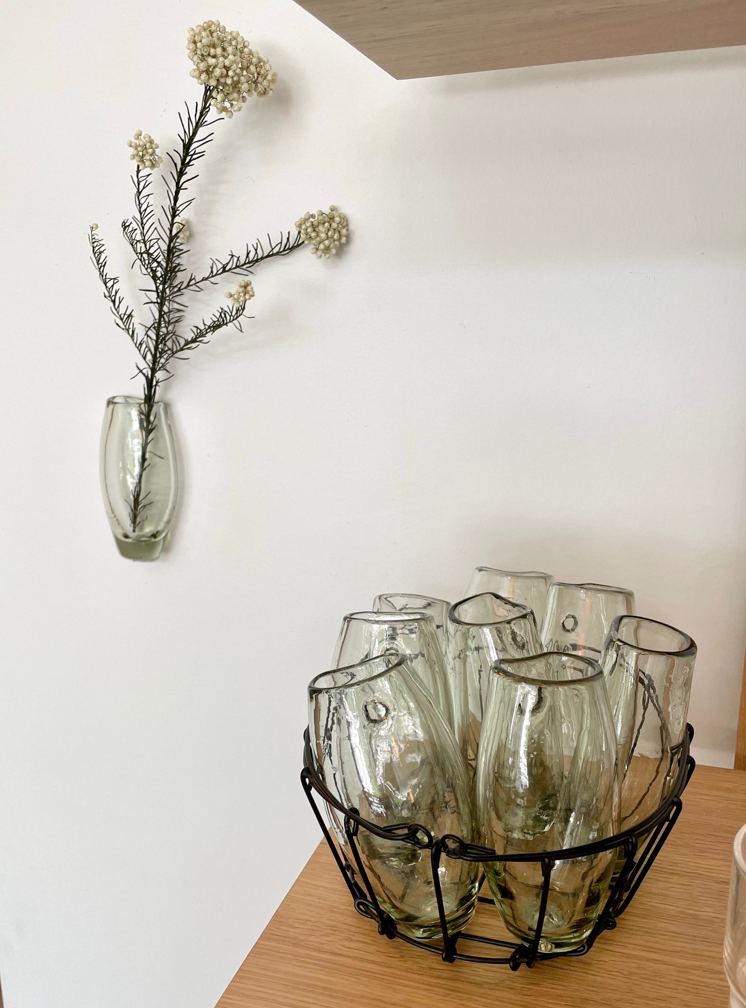 Handblown Glass Wall Vase