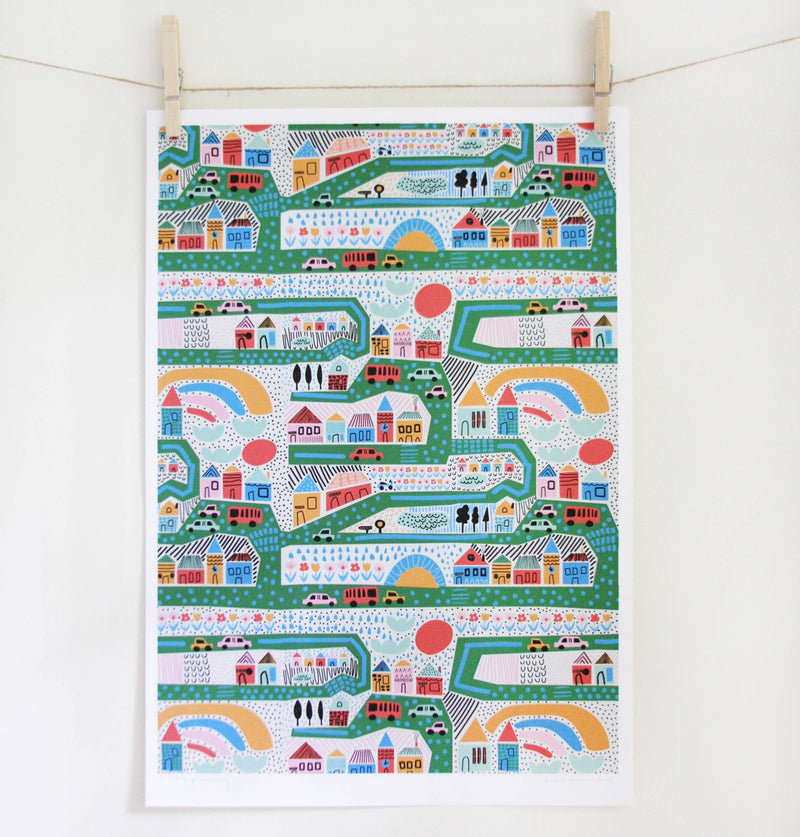 City Planning Spring Print by Leah Duncan – 11 x 14