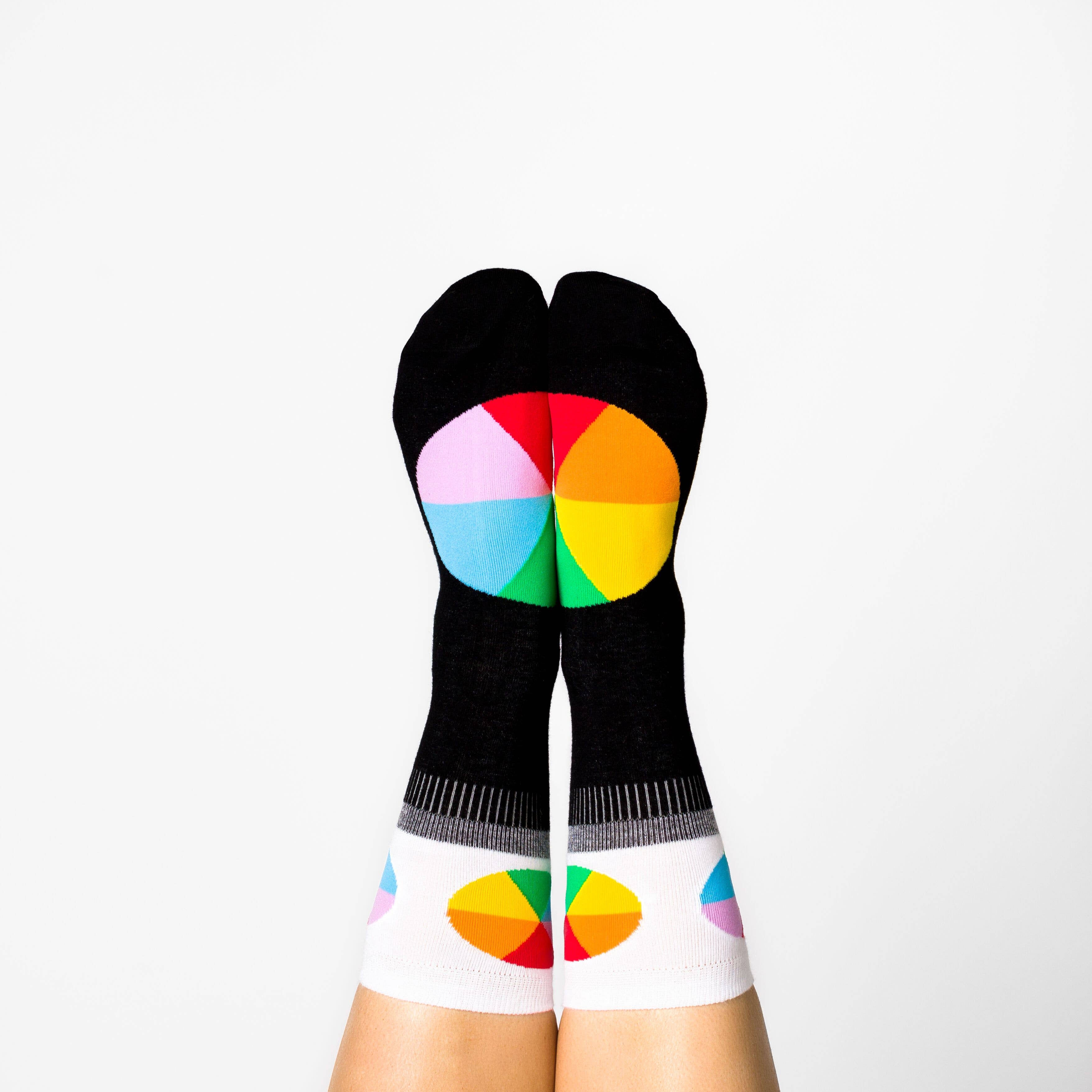 Yellow Owl Workshop Women's - Color Wheel Crew Socks