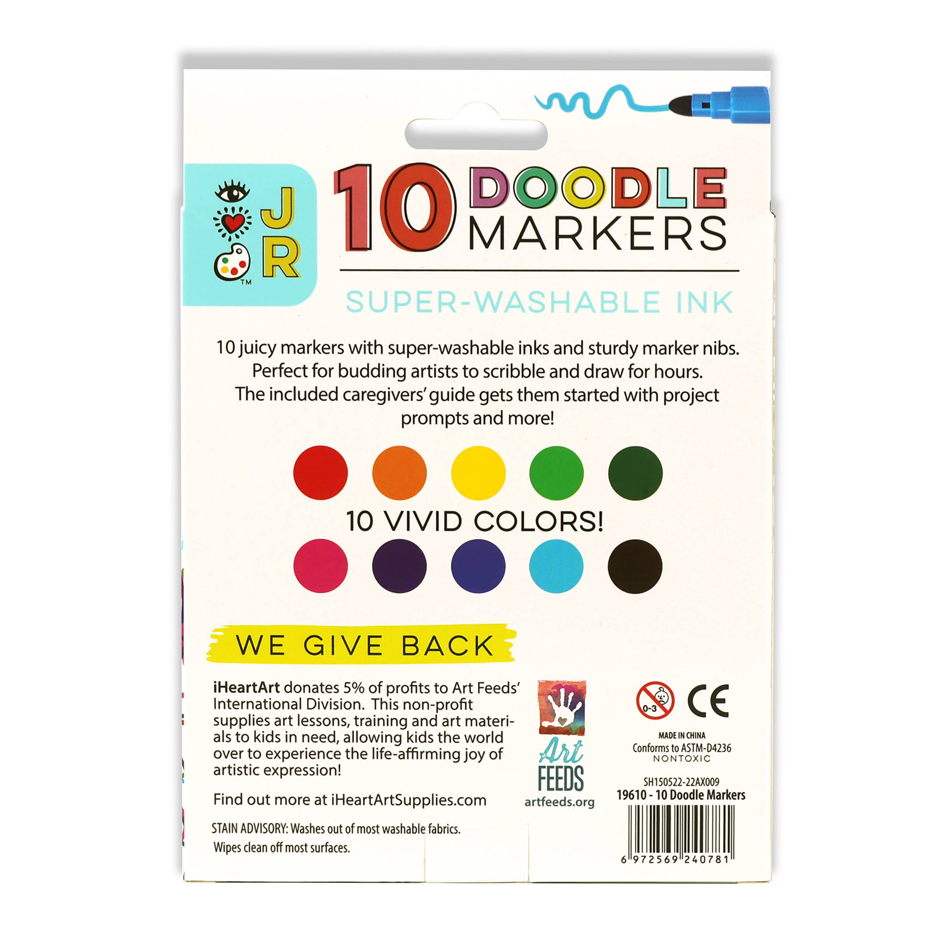 IHeartArt Jr Doodle Markers - Set of 10