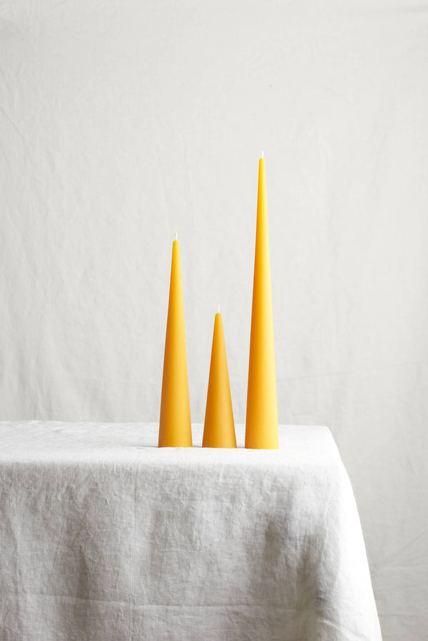 Beeswax Cone Taper Candle – 22 inches