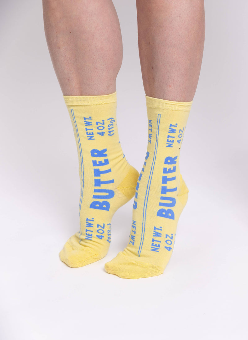 Butter - Small Yellow Crew Socks