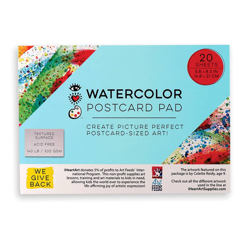 IHeartArt Watercolor Postcard Pad