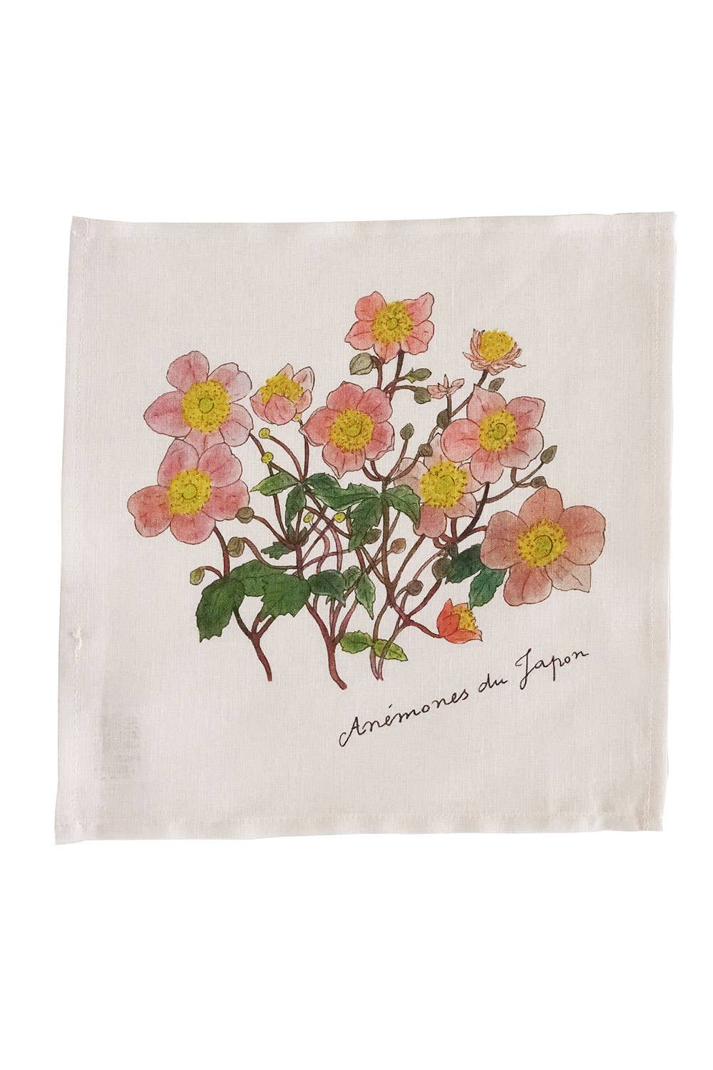 Isabelle Boinot No.8 Anemone Flower Linen Hanky
