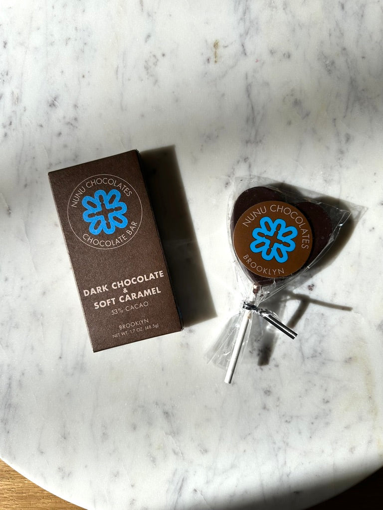 Chocolate Heart Lolipop 53% dark - Vegan and Gluten free