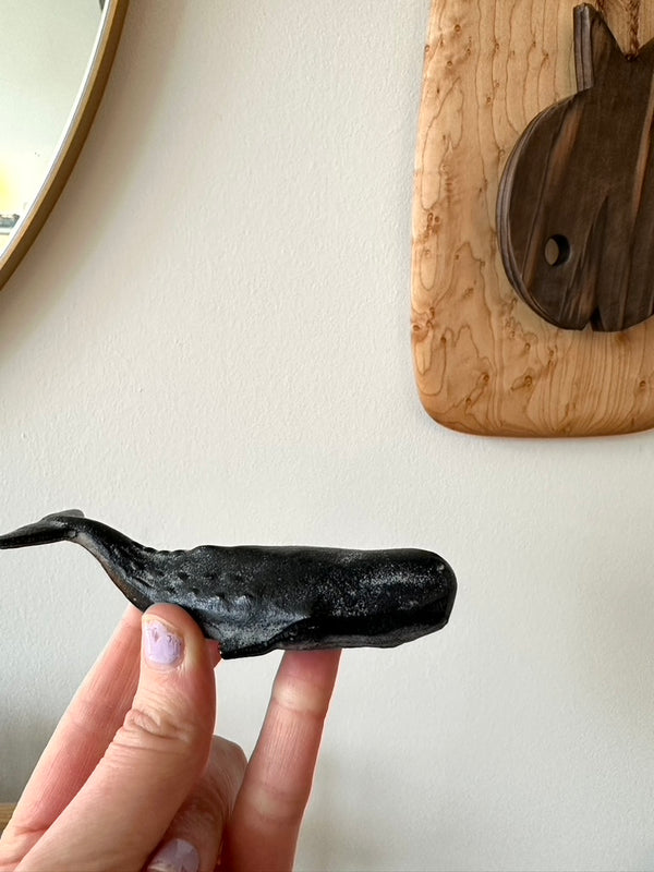 Japanese Cast Iron Whale Paperweight