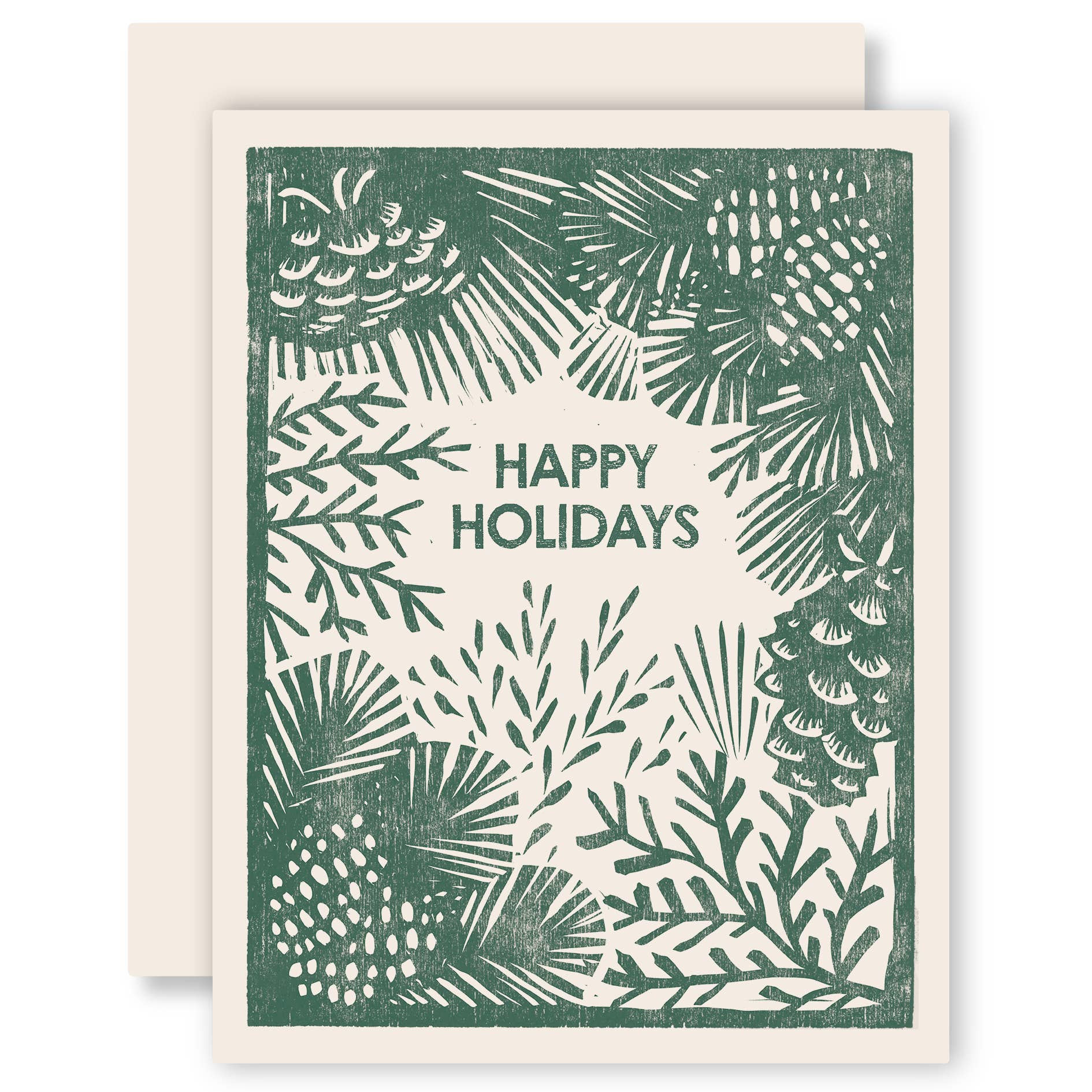 Happy Holidays (Greenery) Card by Heartell Press