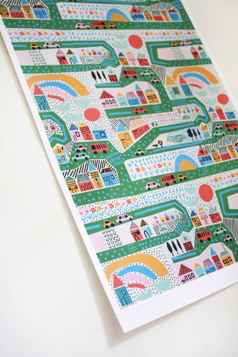 City Planning Spring Print by Leah Duncan – 11 x 14