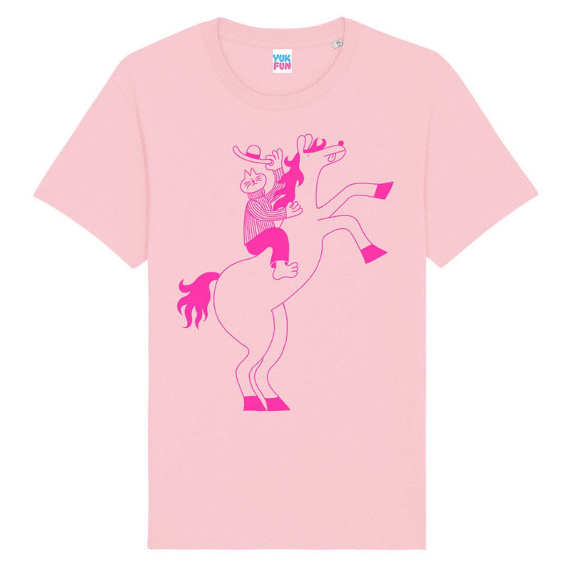 Yuk Fun Pink Dora & Horseboy T-shirt – unisex sizing