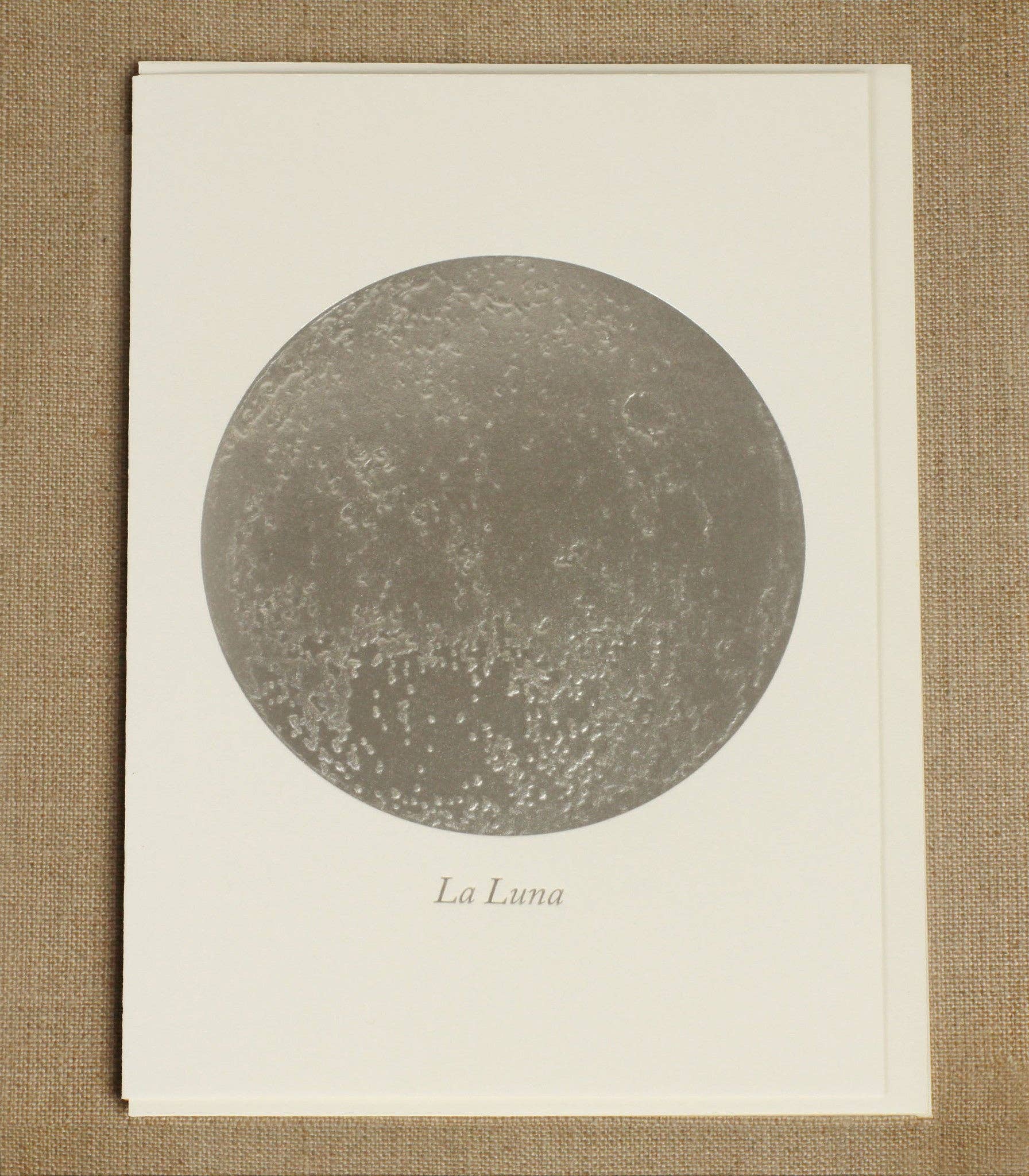 La Luna - Silver Foil moon card