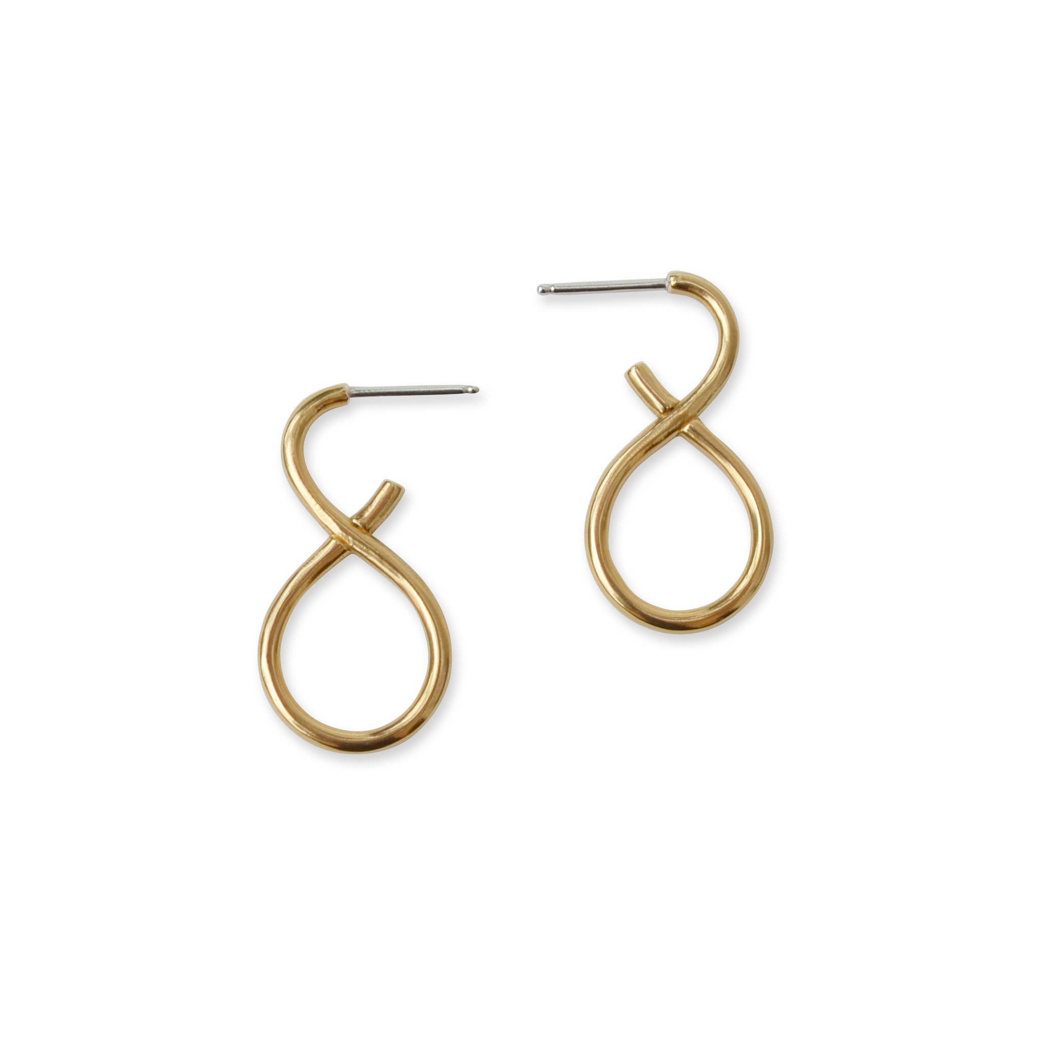 Natalie joy Infinite Hoop Small – Brass Earrings