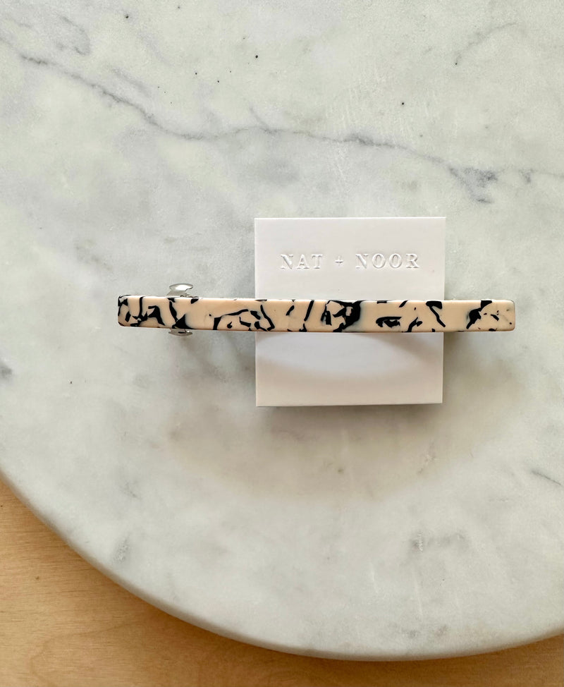 Nat & Noor Lily Barrette – Ivory Marble