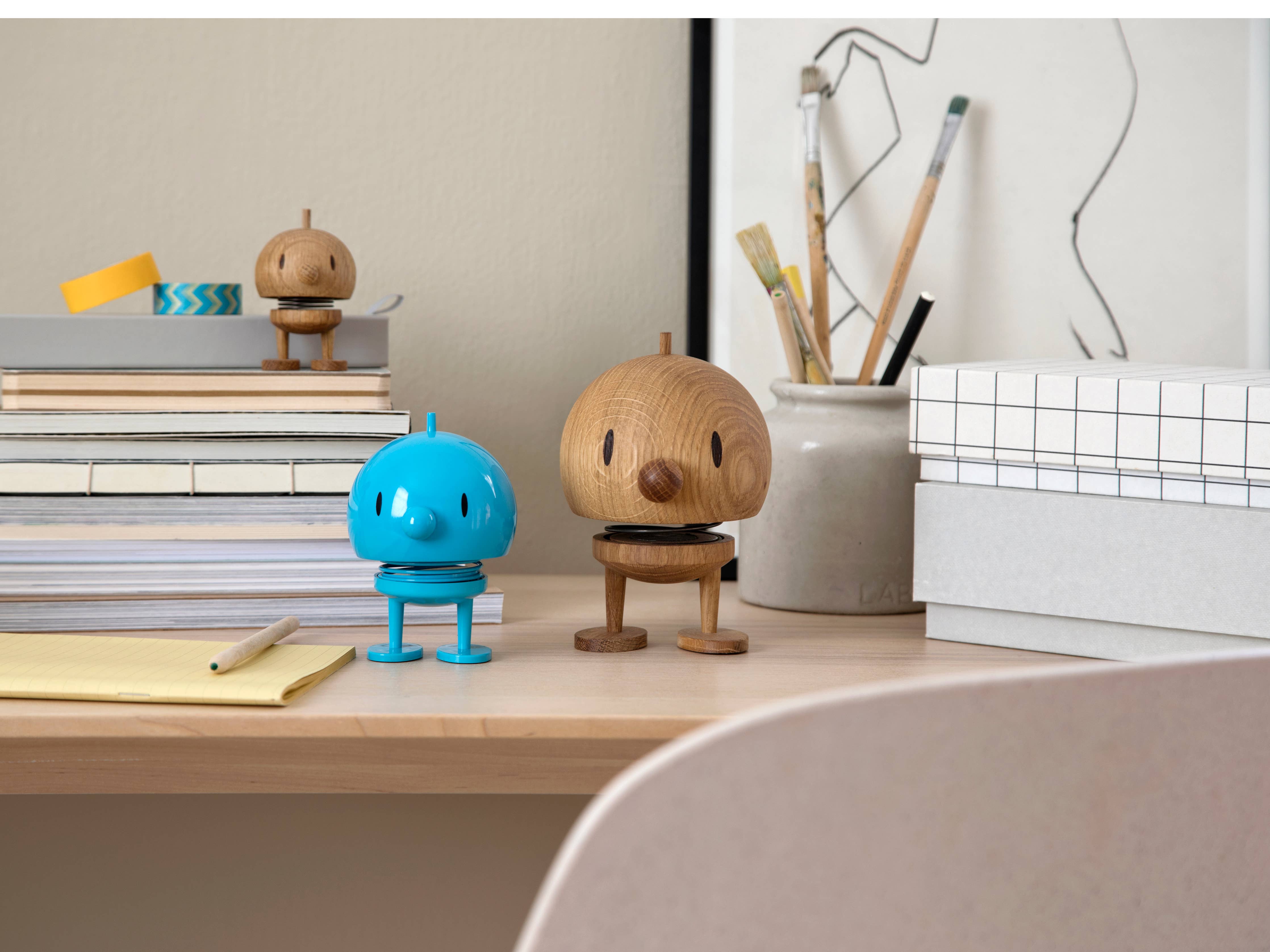 Hoptimist Desk Toy – Bumble Turquoise Blue, Medium