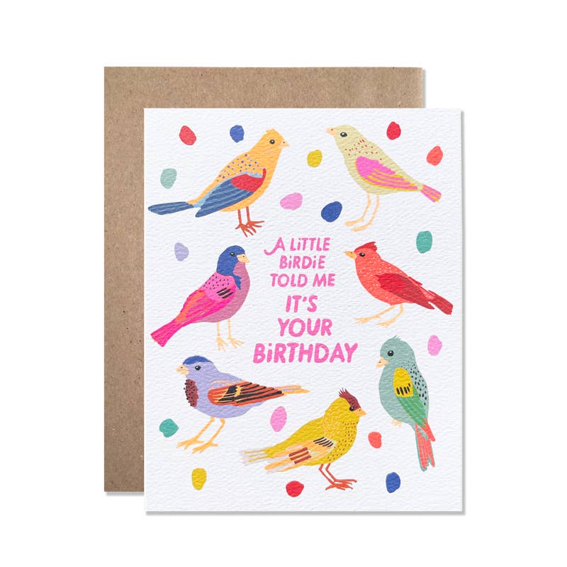 Little Birdie Birthday Card