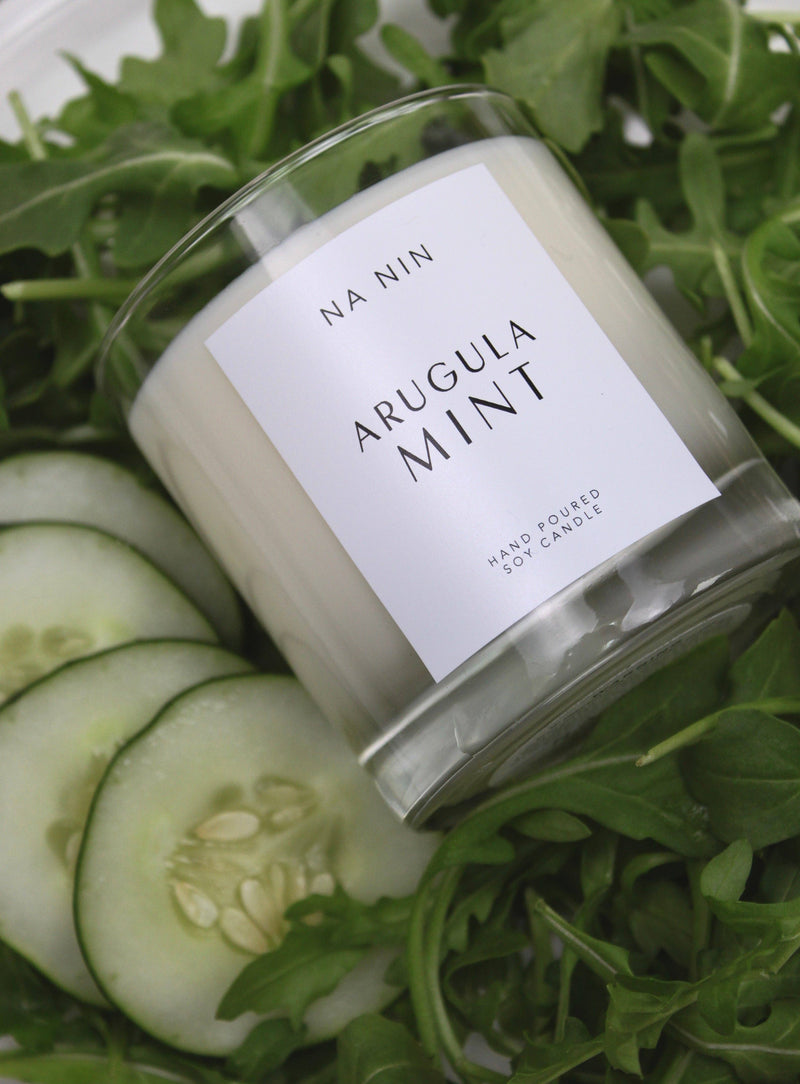 Arugula Mint Soy Candle; 8oz