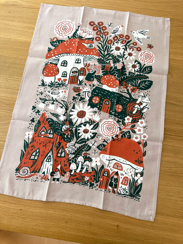 Blossom Village Tea Towel by Phoebe Wahl