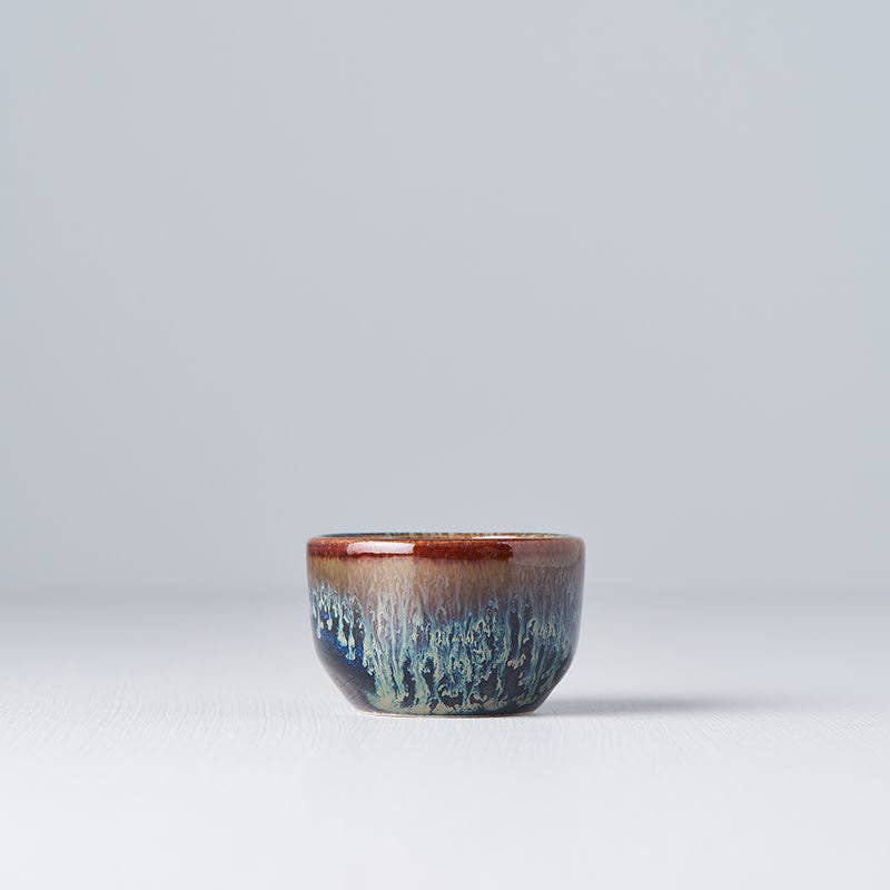 Made in Japan Sake cup – black and blue drip