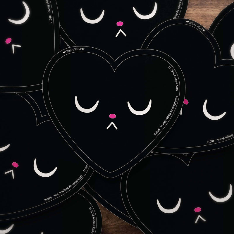 Black Heart Sticker by Andrea Kang