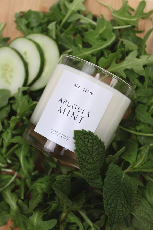 Na Nin Arugula Mint Soy Candle; 8oz