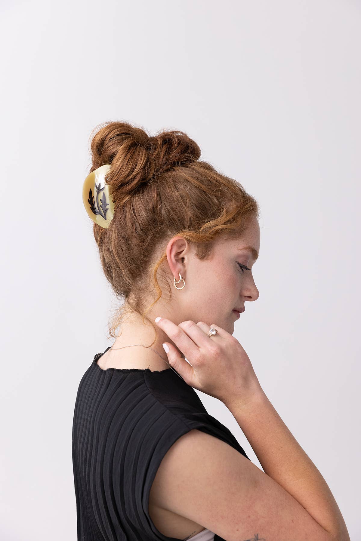 Winona Irene Rosehip Flower Yellow Hair Claw