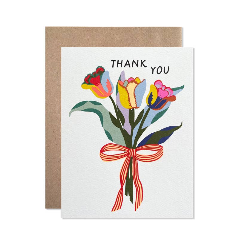 Thank you Tulips Colorful Card