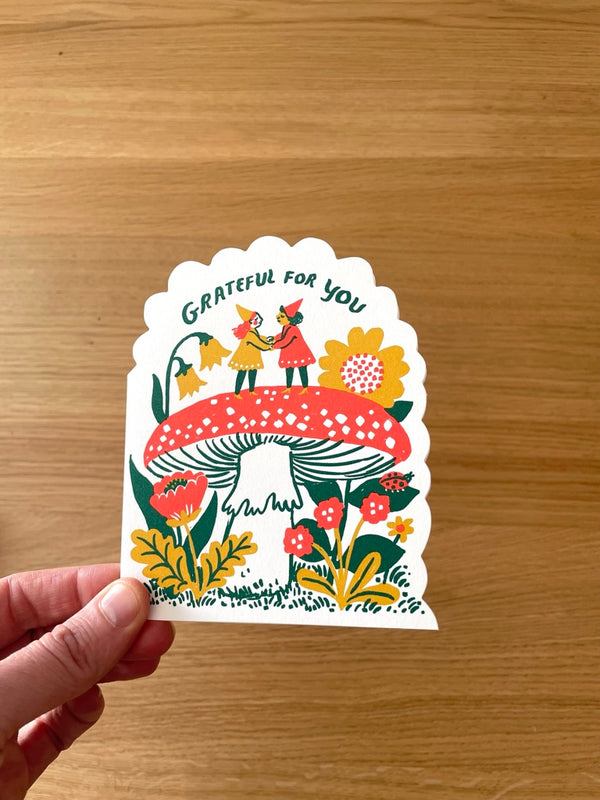 Grateful for you Gnomes Card by Phoebe Wahl
