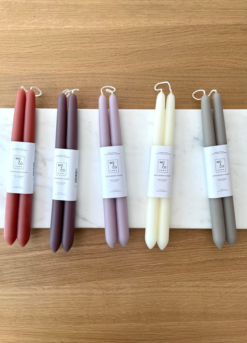 Beeswax Taper Candles 10" – Sage