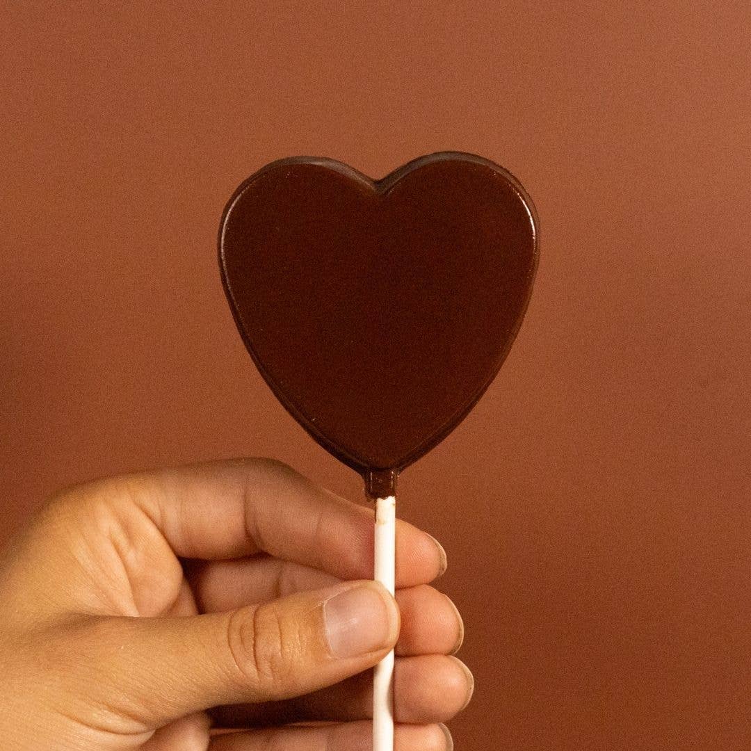 Nunu Heart Lolipop 53% dark - Vegan and Gluten free