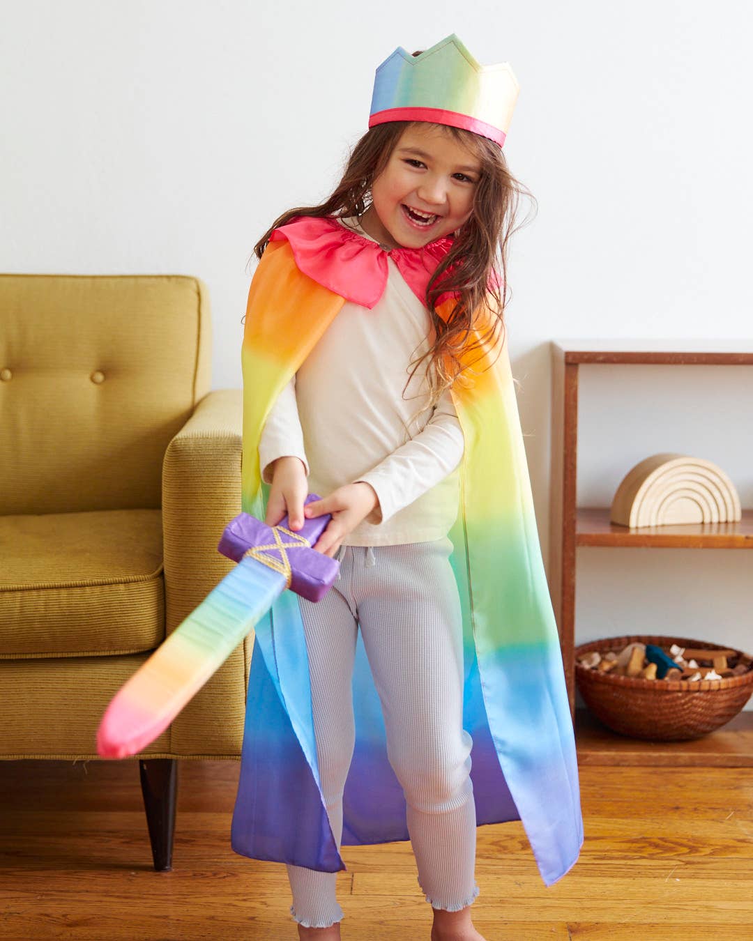 Rainbow Crown –  100% Silk for Dress Up Play