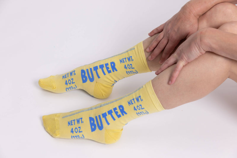 Butter - Small Yellow Crew Socks