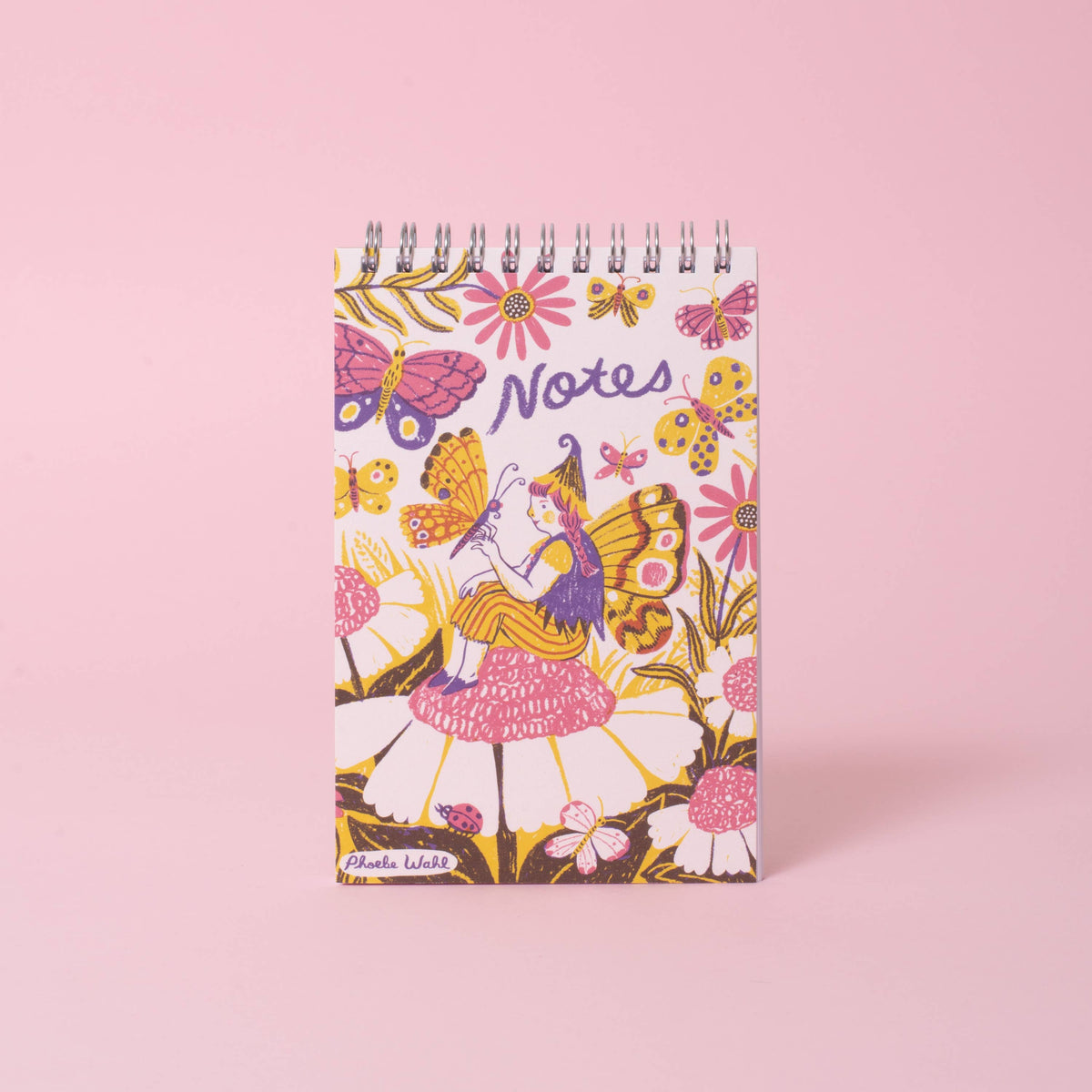 Fairy Garden 4x6" Spiral Notebook Blank by Phoebe Wahl