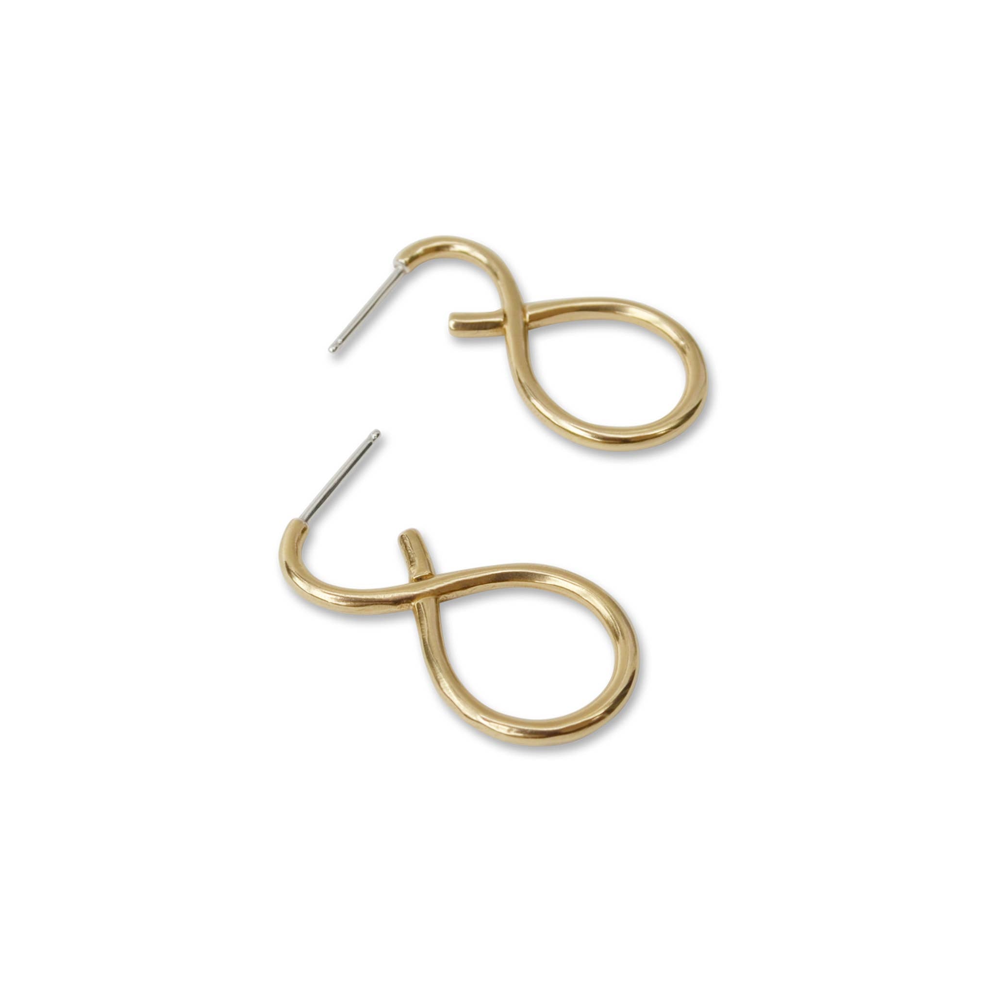 Natalie joy Infinite Hoop Small – Brass Earrings