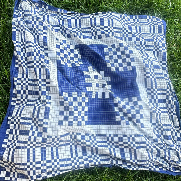 Blue tile pattern bandana by BOTMC