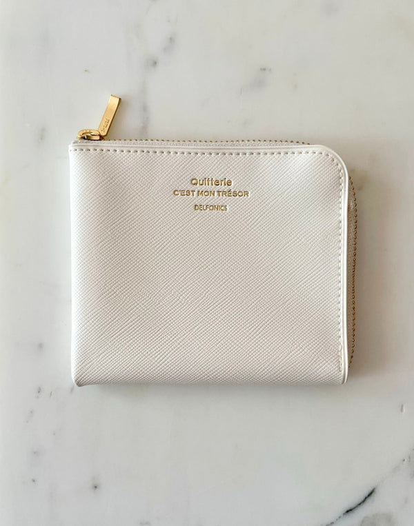 Delfonics Quitterie Half Zip Wallet – White